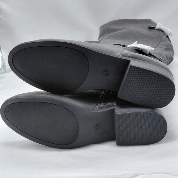 Karen Scott Womens Riding Boots 9.5 Gray Wide Calf Western Knee High Cowgirl - Picture 9 of 10